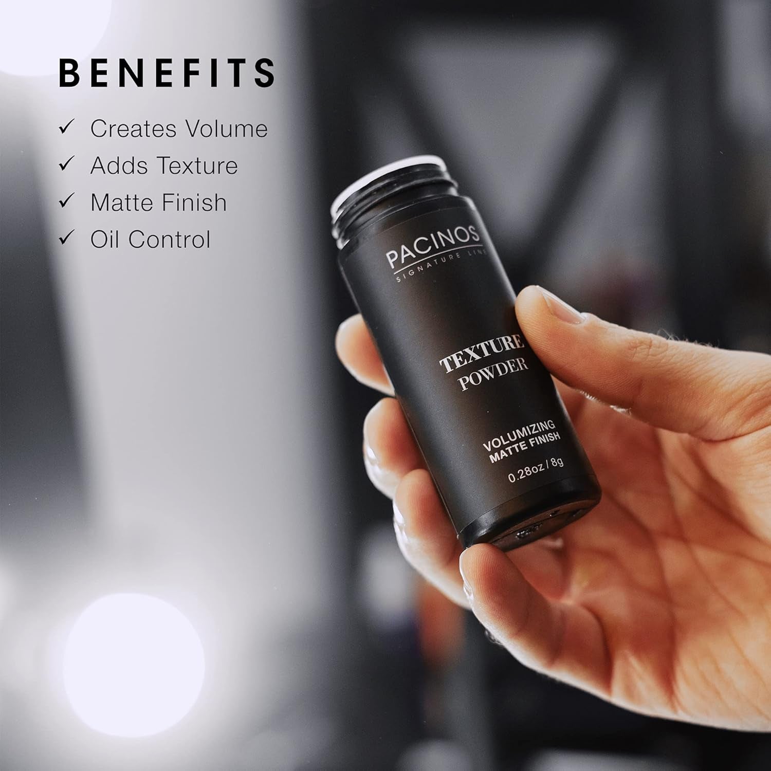Texture Powder - Lightweight Root Lifting Powder with Matte Dry Finish for Texture, Volume & Thickness - Shaker Bottle for Easy Hair Styling, 8G