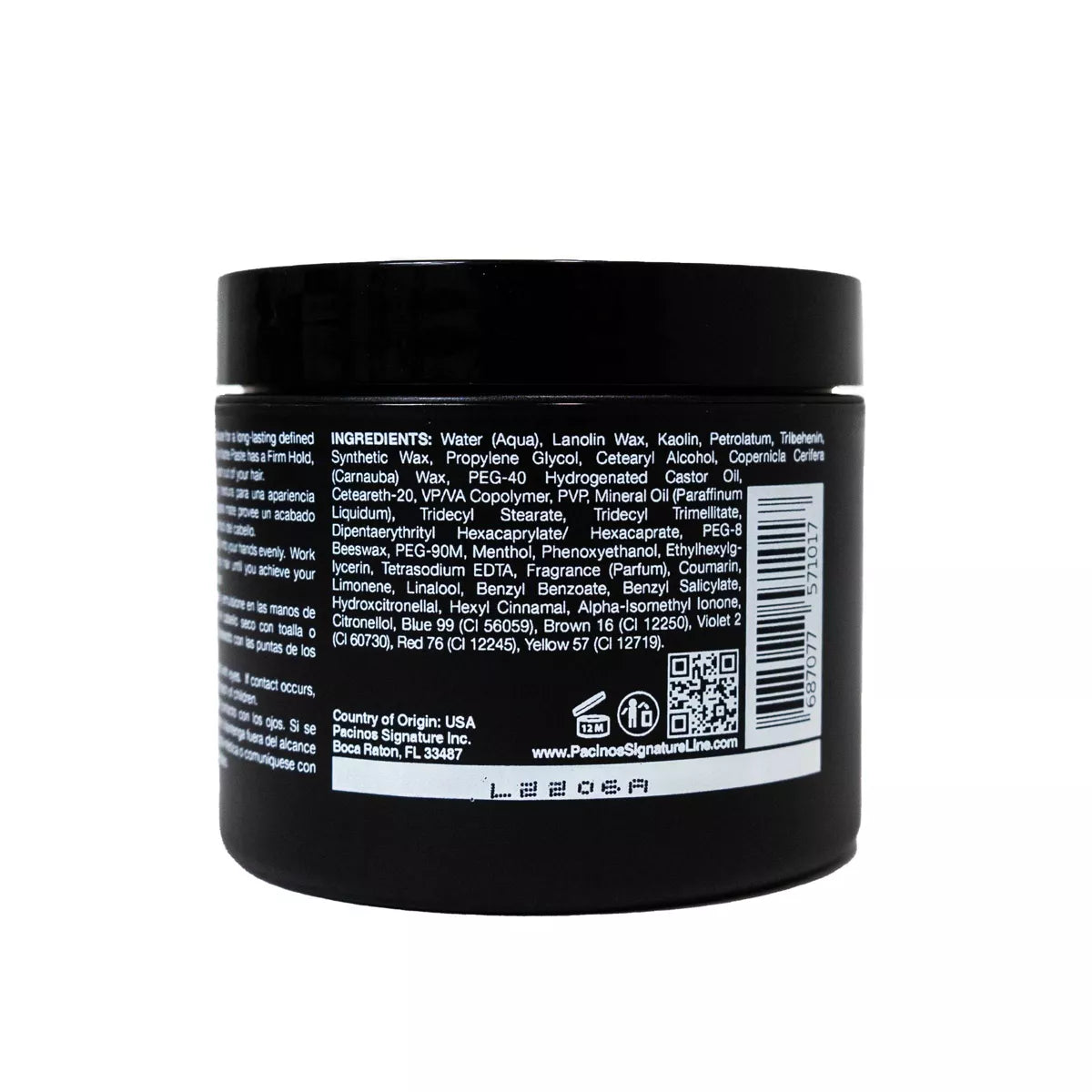 PACINOS Matte Styling Paste - 4 Fl Oz: Paraben-Free, Sulfate-Free, All Hair Types